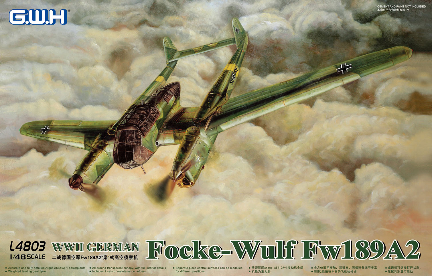 L4803  авиация  Focke-Wulf Fw 189 A-2  (1:48)