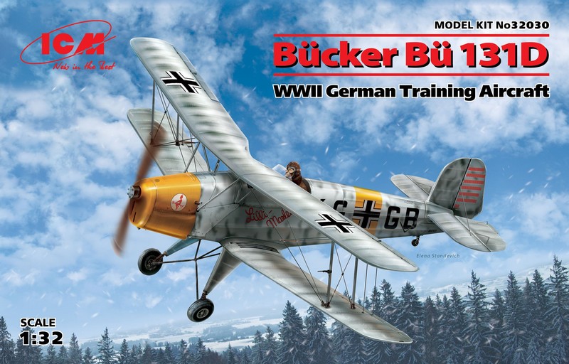 32030  авиация  Bucker Bu 131D WWII German Training Aircraft    (1:32)