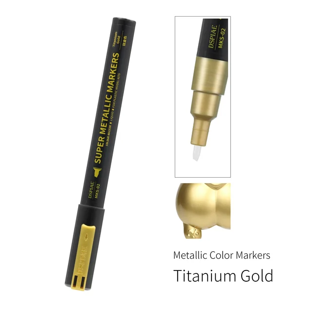 MKS-02  краска  Маркер Super Metallic Titanium Gold