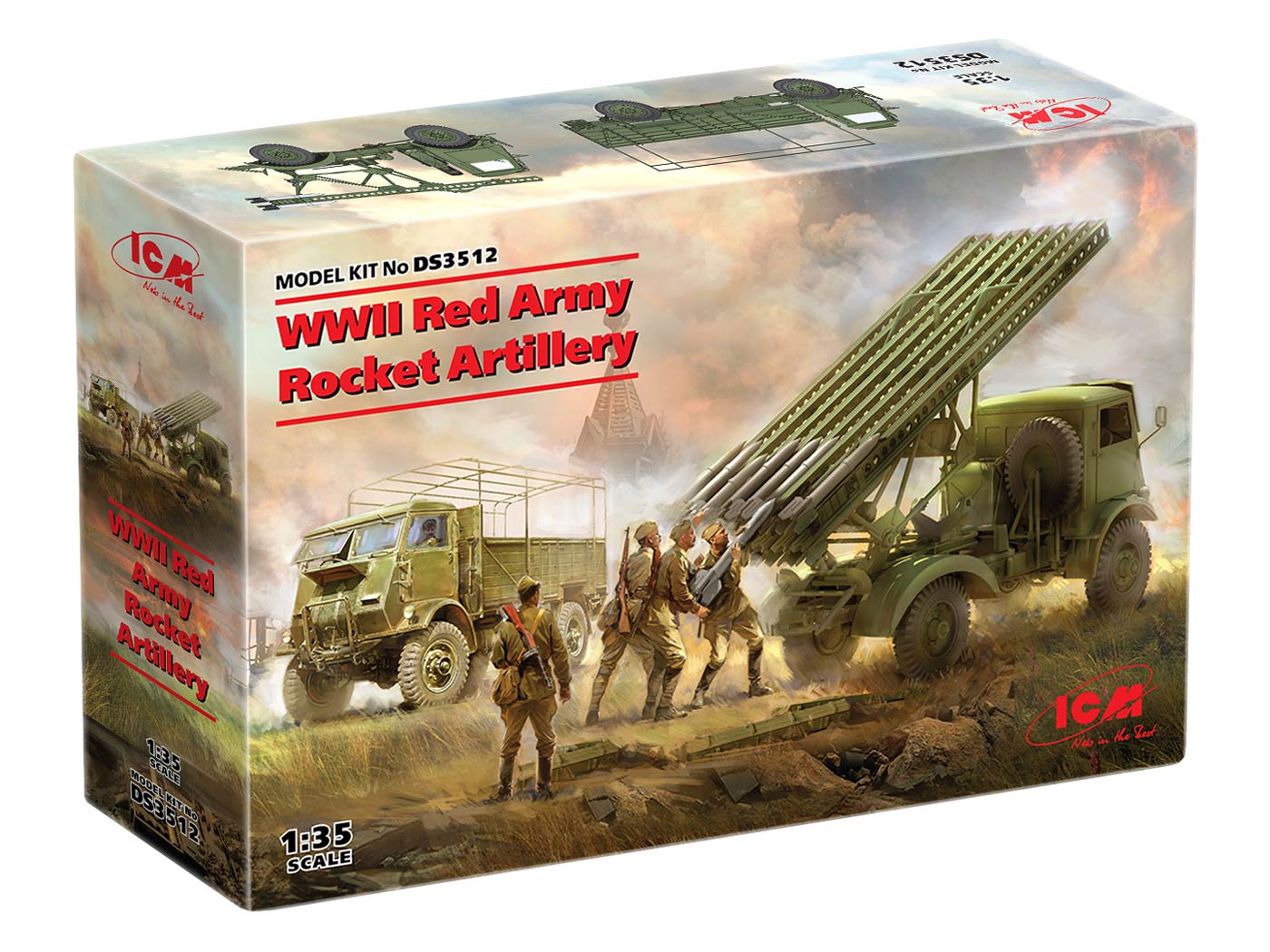 DS3512  техника и вооружение  WWII Red Army Rocket Artillery  (1:35)