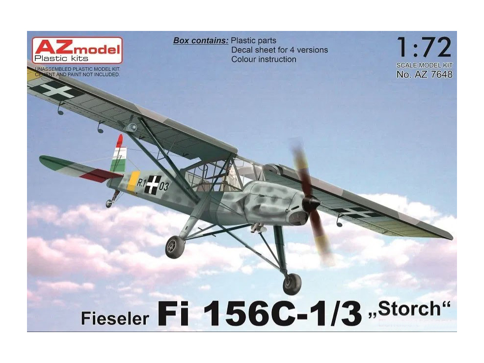 AZ7648  авиация  Fieseler Fi 156C-1/3 “Storch” Danube Users  (1:72)
