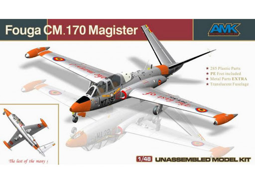 88004  авиация  Самолёт Fouga CM.170 Magister  (1:48)