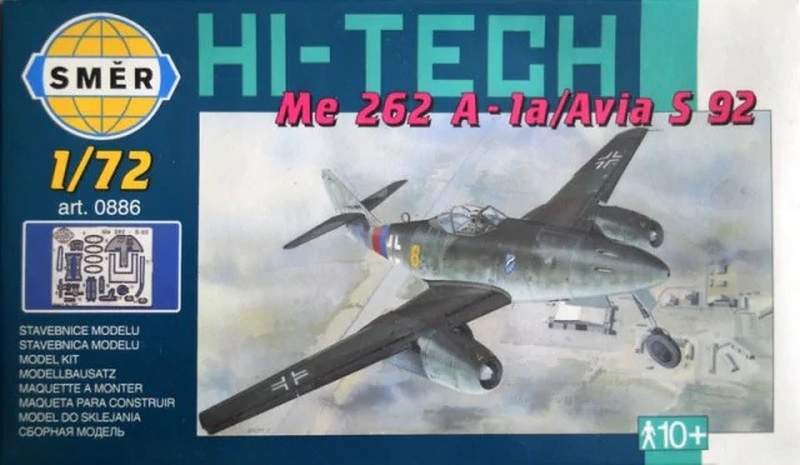0886  авиация  Me 262 A-1a / Avia S 92  (1:72)