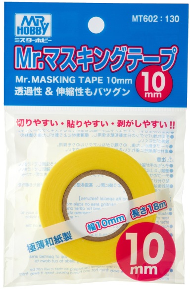 MT-602  инструменты для работы с краской  Маскировочная лента Mr.Masking Tape 10mm