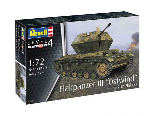 03286  техника и вооружение  ЗСУ  Flakpanzer III"Ostwind" (3,7 cm Flak 43)  (1:72)