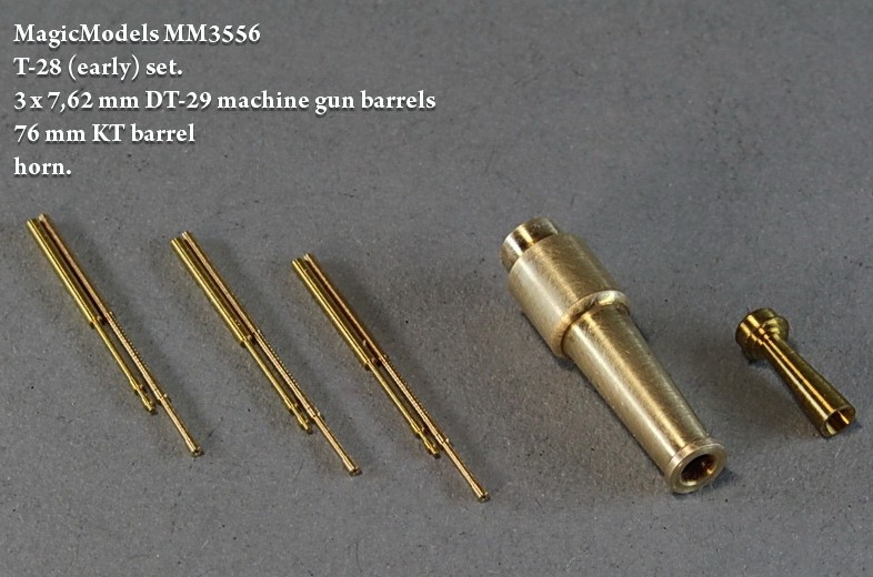 MM3556  стволы  металлические  T-28 (early) set  (1:35)