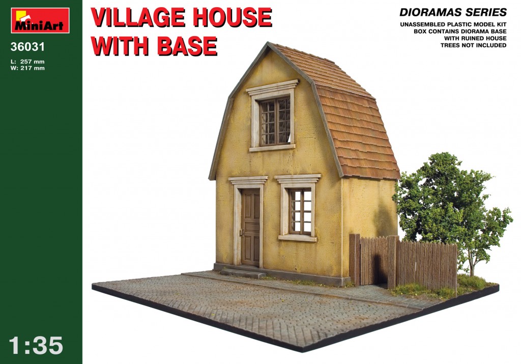 36031  наборы для диорам  VILLAGE HOUSE WITH BASE  (1:35)