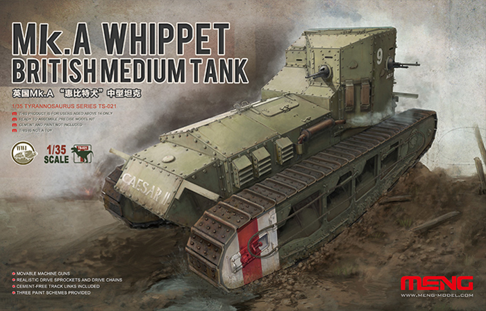 TS-021  техника и вооружение  British medium tank Mk.A Whipet  (1:35)