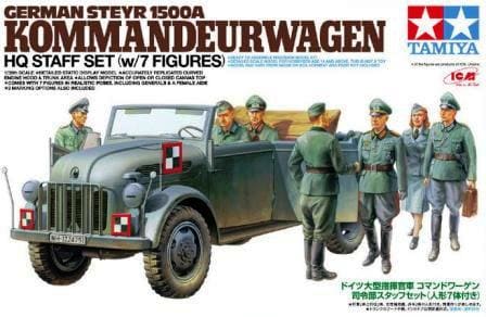 25149  техника и вооружение  German Steyr 1500A Kommandeurwagen HQ Staff Set w/7 Figures  (1:35)