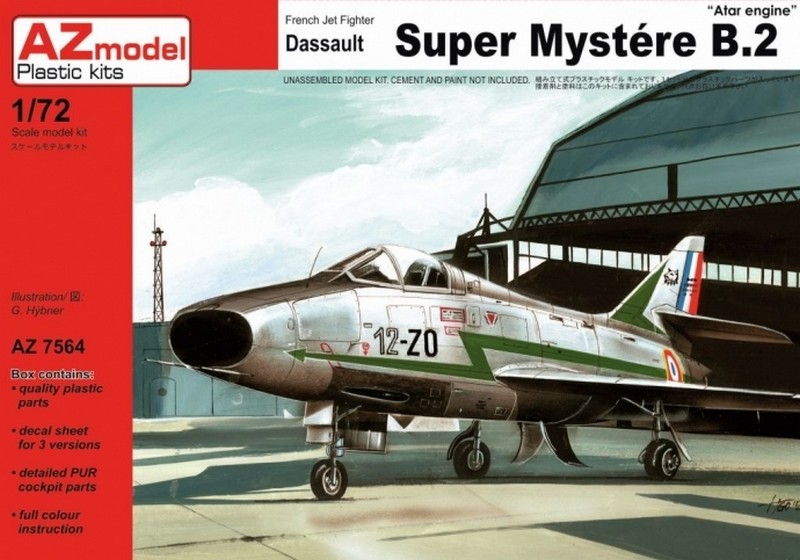 AZ7564  авиация  Dassault Super Mystere B.2  (1:72)
