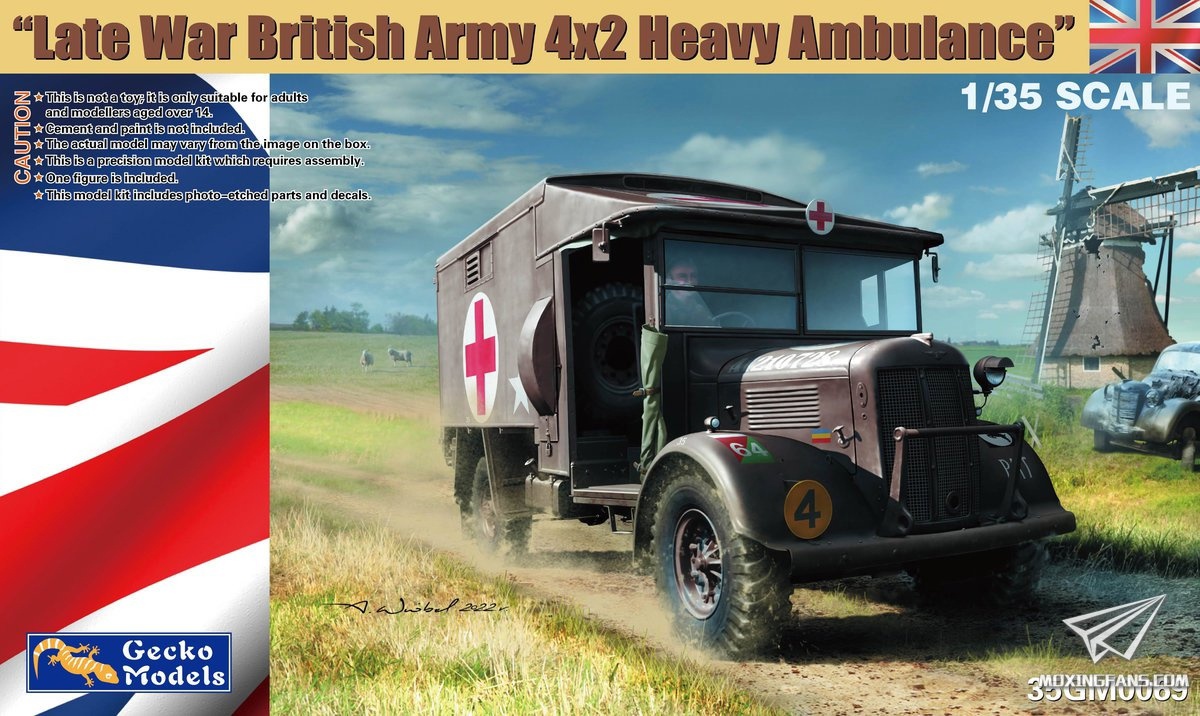 35GM0069  техника и вооружение  Late War British Army 4x2 Heavy Ambulance  (1:35)