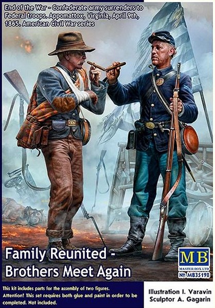 MB35198  фигуры  Family Reunited -Brothers Meet Again. End of the War – Confederate army surrenders 