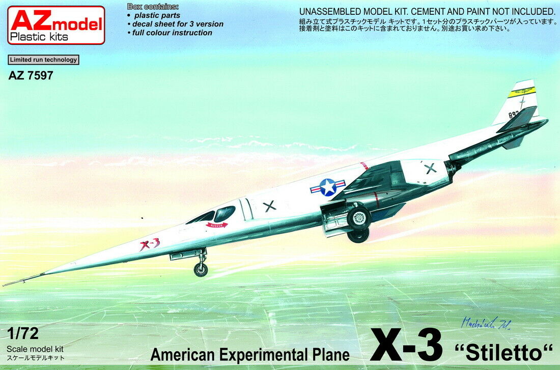 AZ7597  авиация  X-3 "Stiletto"  (1:72)