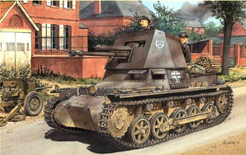 6258  техника и вооружение  САУ 4.7cm Panzerjager I Early Prodcution (1:35)