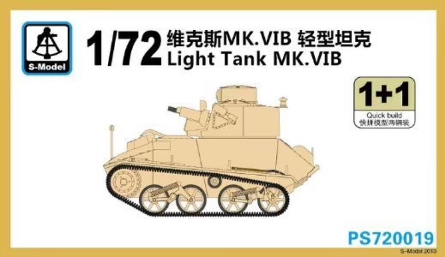 PS720019  техника и вооружение  Light Tank Mk.VI B 1+1 Quickbuild  (1:72)