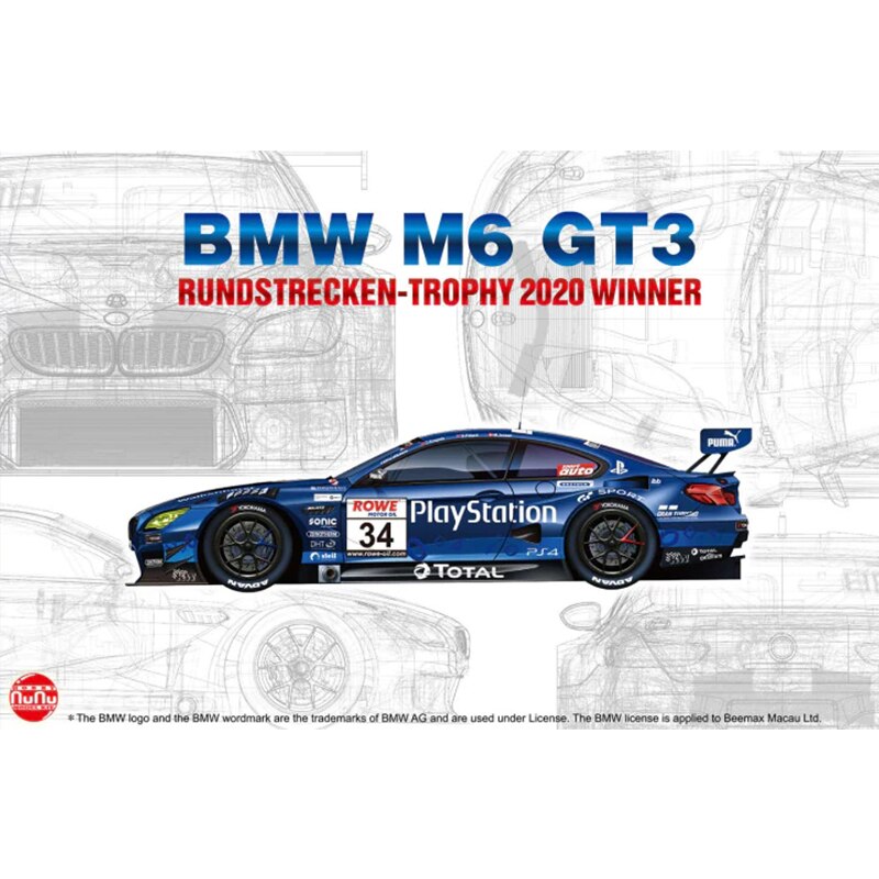 PN24027  автомобили и мотоциклы  BMW M6 GT3 RUNDSTRECKEN-TROPHY 2020 WINNER  (1:24)