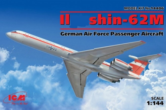 14406  авиация  Ильюшин-62, Пассажирский самолет ВВС Германии (1:144)