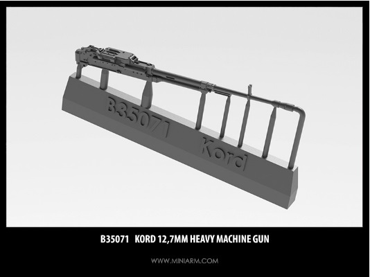 35071  дополнения из смолы  Корд 12,7мм крупнокалиберный пулемет  (1:35)