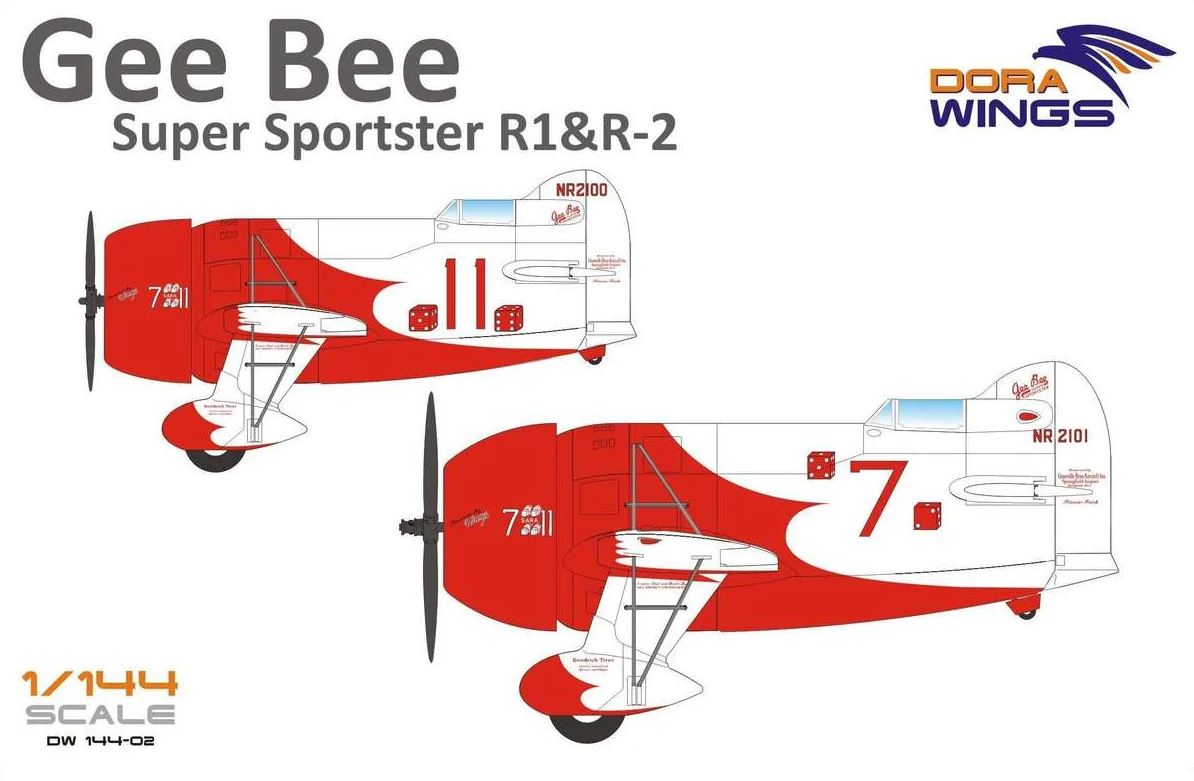 DW14402  авиация  Gee Bee Super Sportster R1&R2 (2 in 1)  (1:144)