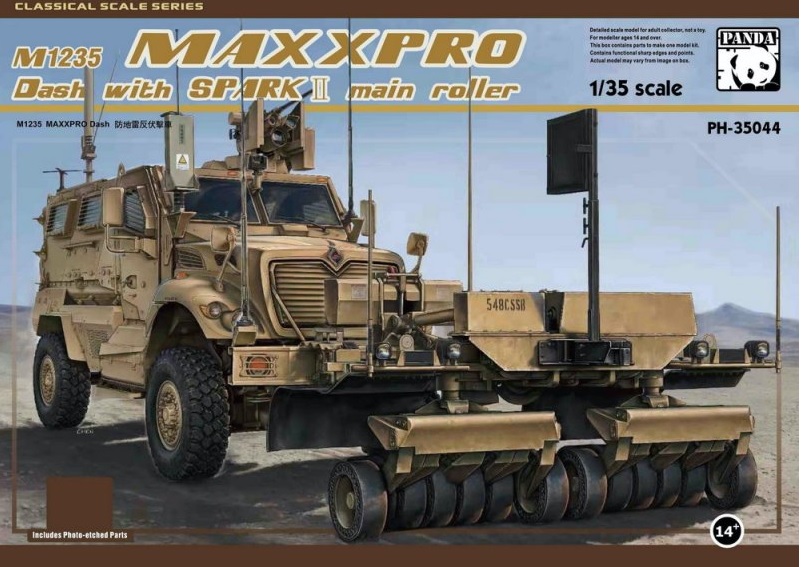 PH35044  техника  и вооружение  M1235 MaxxPro Dash w/SparkII Mine Roller  (1:35)