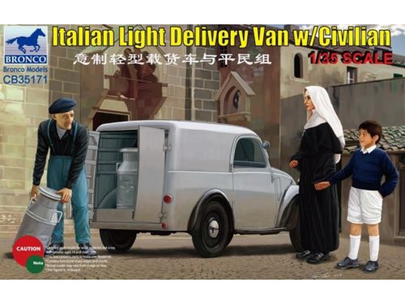 CB35171  автомобили и мотоциклы  Italian Light Delivery Van w/Civilian  (1:35)