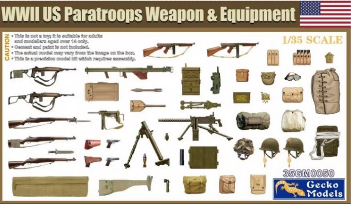 35GM0050  наборы для диорам  WWII US Paratroops Weapon & Equipment  (1:35)