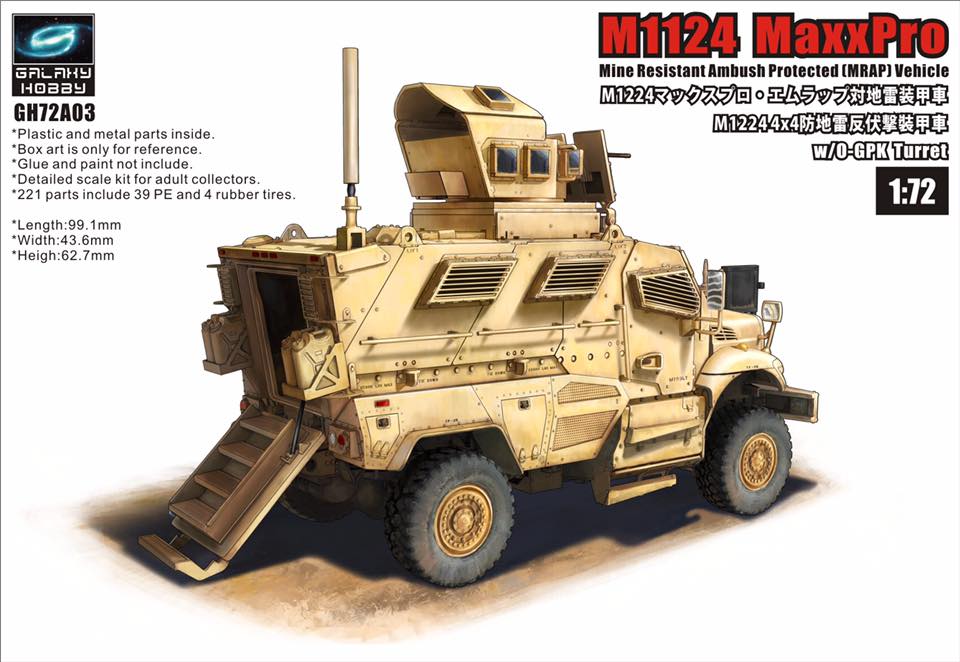 GH72A03  техника и вооружение  M1224 MaxxPro MRAP w/OGPK Turret (Single Kits)  (1:72)