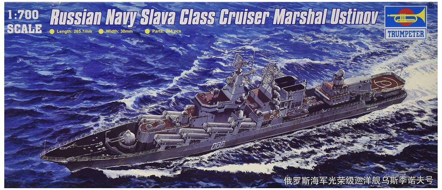 05722  флот  Russian Navy Marshal Ustinov Slava-Class-Cruiser  (1:700)