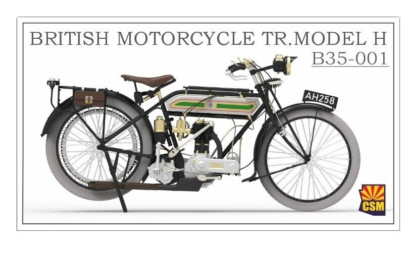 B35-001  автомобили и мотоциклы  British Motorcycle Tr.Model H  (1:35)