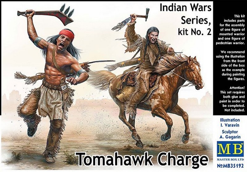 MB35192  фигуры Tomahawk Charge, Indian Wars Series, Kit №2  (1:35)