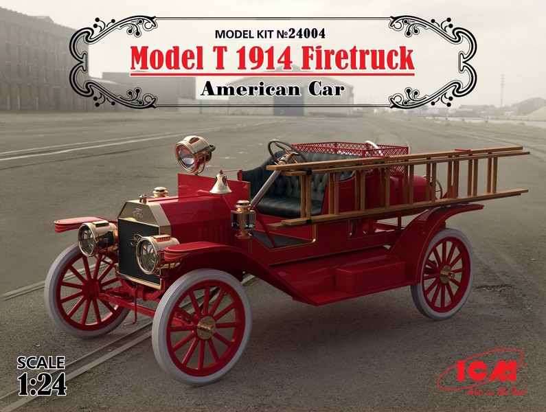 24004  автомобили и мотоциклы  Американский пожарный  Model T 1914 г.  (1:24)