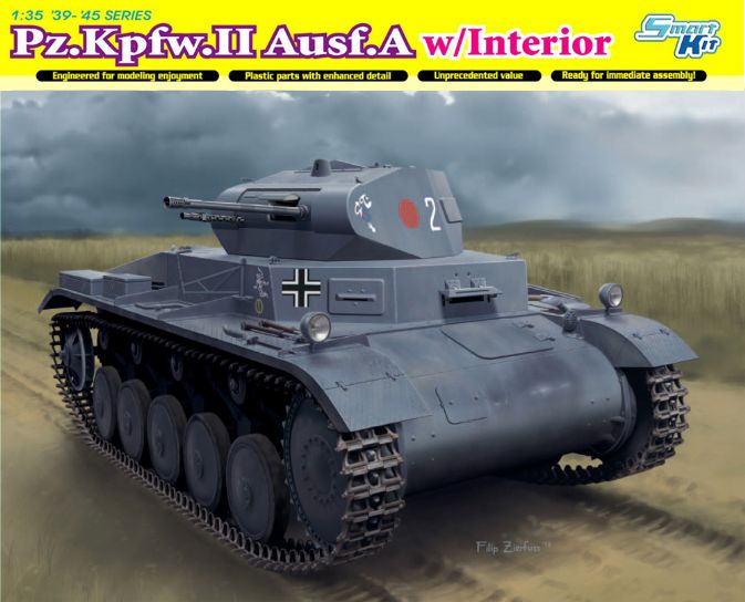 6687  техника и вооружение  Pz.Kpfw.II Ausf.A w/Interior  (1:35)