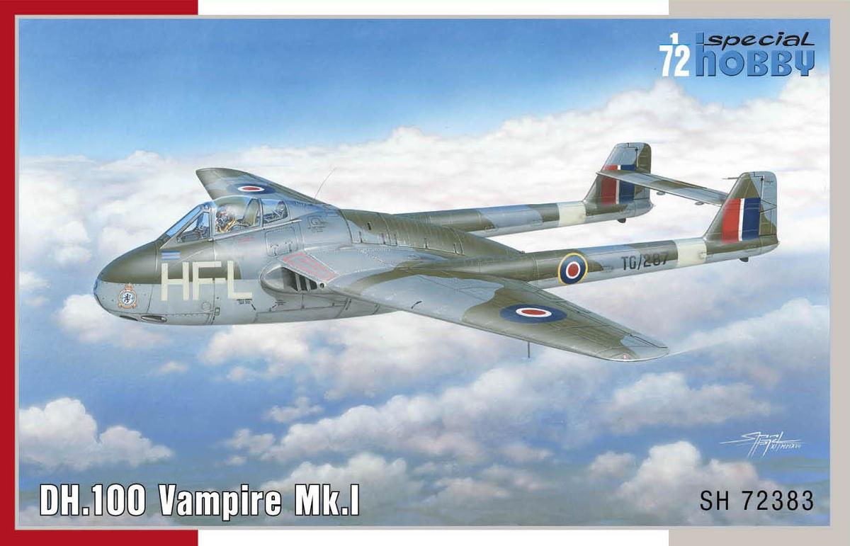 SH72383  авиация  D.H.100 Vampire Mk.I "RAF, RAAF and Armee de l'Air"  (1:72)