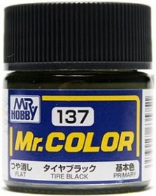 C137  краска 10мл  TIRE BLACK