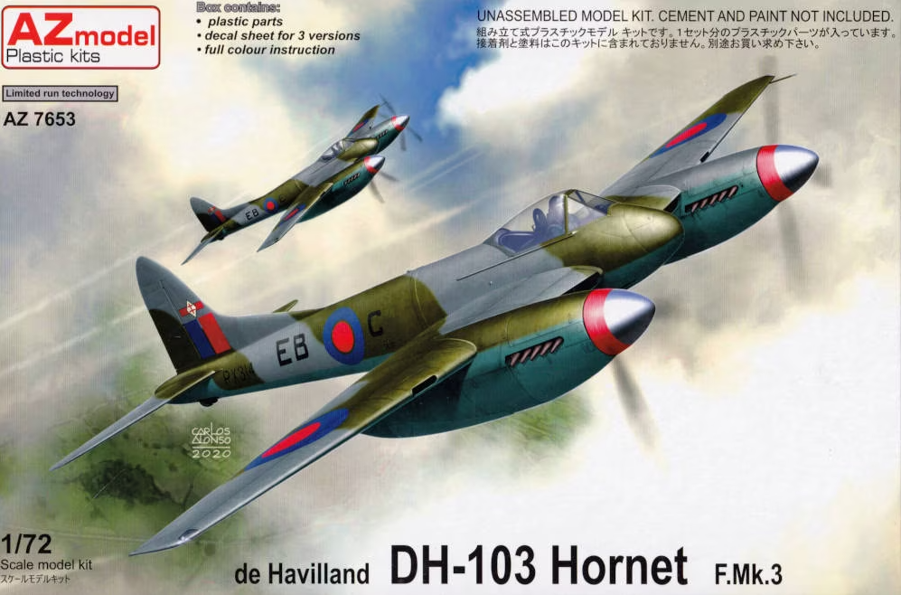 AZ7653  авиация  de Havilland DH.103 Hornet F Mk. 3  (1:72)