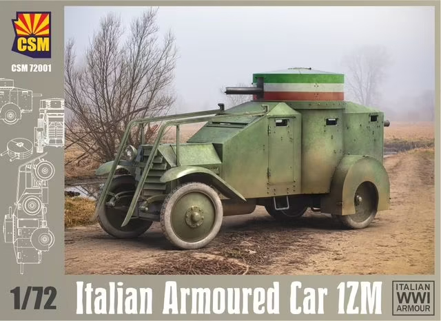 CSM72001  техника и вооружение  Italian Armoured Car 1ZM  (1:72)
