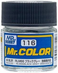 C116  краска 10мл  RLM66 BLACK GRAY