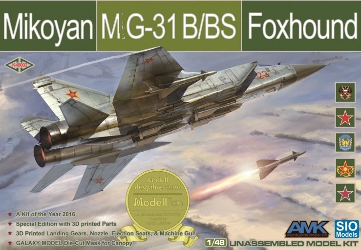 K48002  авиация  M&G-31 B/BS Foxhound Russian Interceptor  (1:48)