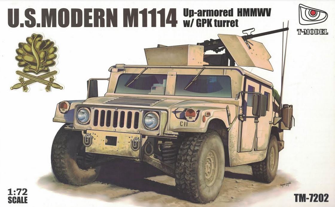 TM7202-G  техника и вооружение  US. Modern M1114 Up-armored w/GPK Turret (Golden Oak Leaf)  (1:72)