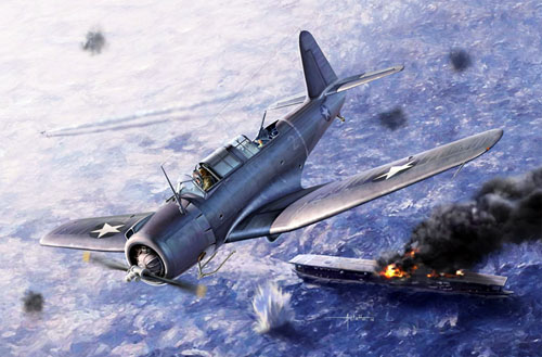 12324  авиация  SB2U-3 Vindicator "Battle of Midway"  (1:48)
