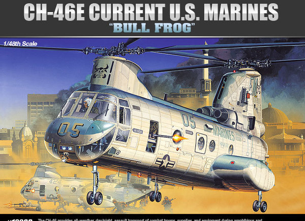 12283  авиация  CH-46E Current U.S. Marines "Bull Frog"  (1:48)