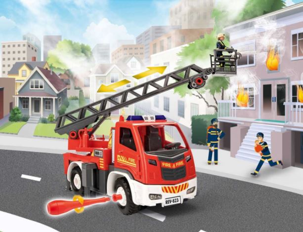 00823  автомобили и мотоциклы  Fire Truck - Ladder Unit. Junior Kit