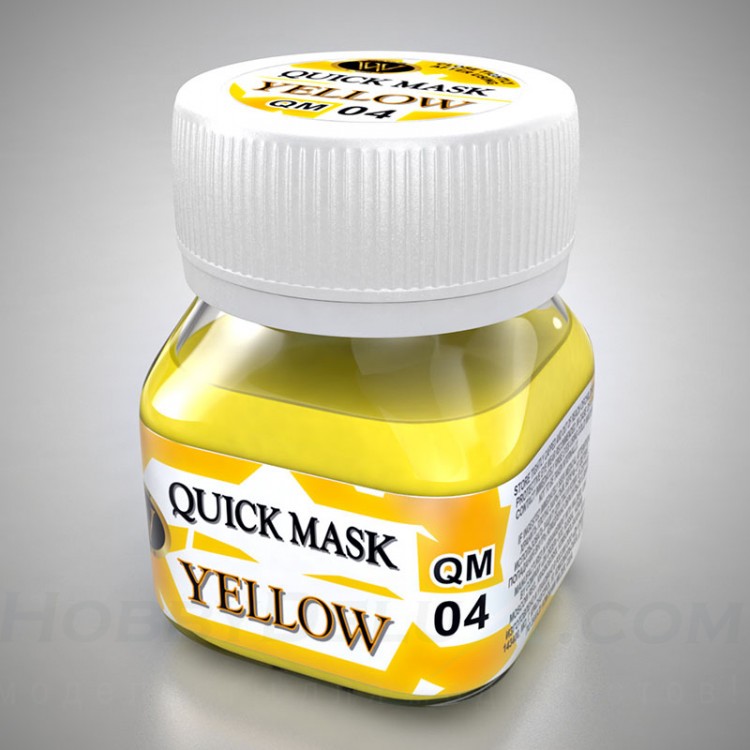 QM-04  инструменты для работы с краской  Quick Mask YELLOW (Жидкая маска жёлтая) 50 мл.