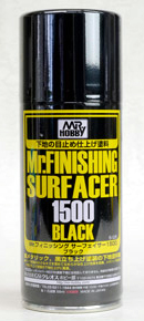 B-526  краска  грунтовка в баллончиках  Mr.FINISHING SURFACER 1500 BLACK 170мл