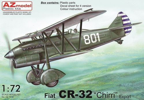 AZ7612  авиация  Fiat CR-32bis "Chirr"  (1:72)