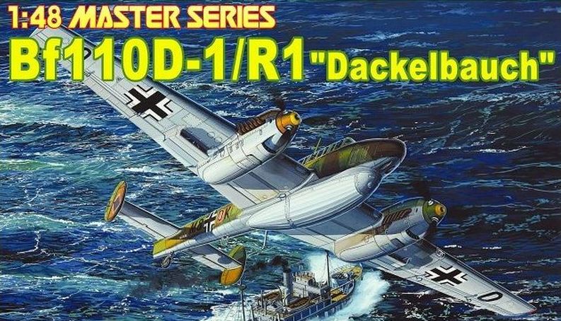 5556  авиация  Messerschmitt Bf110D-1/R1 "Dackelbauch"  (1:48)