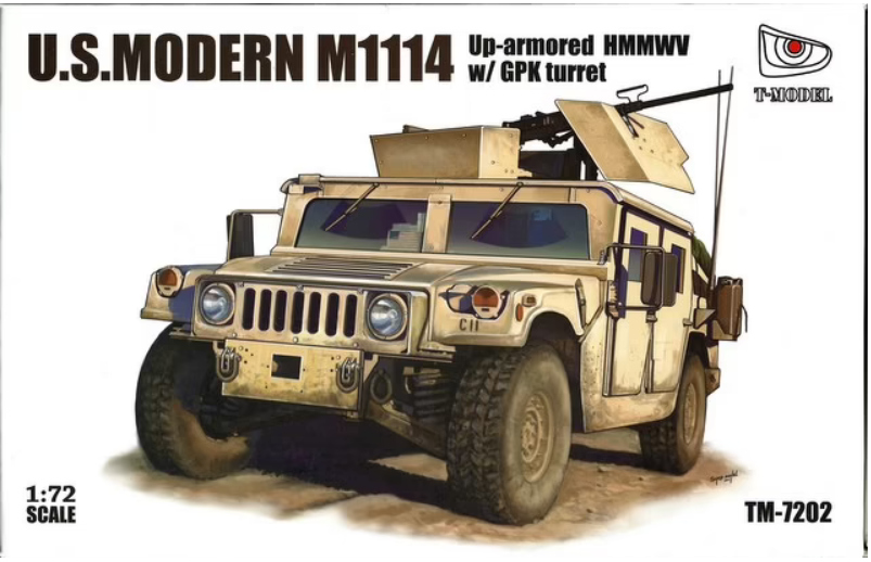 TM7202  техника и вооружение  US. Modern M1114 Up-armored w/GPK Turret  (1:72)