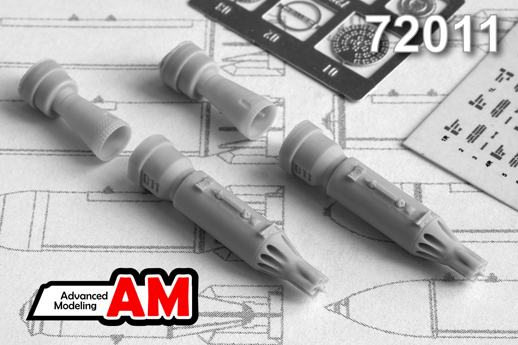 AMC 72011  дополнения из смолы  УБ-16-57УМП-73 блок НАР  (1:72)