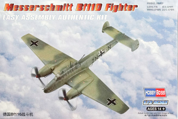 80292  авиация  Messerschmitt Bf110 Fighter  (1:72)