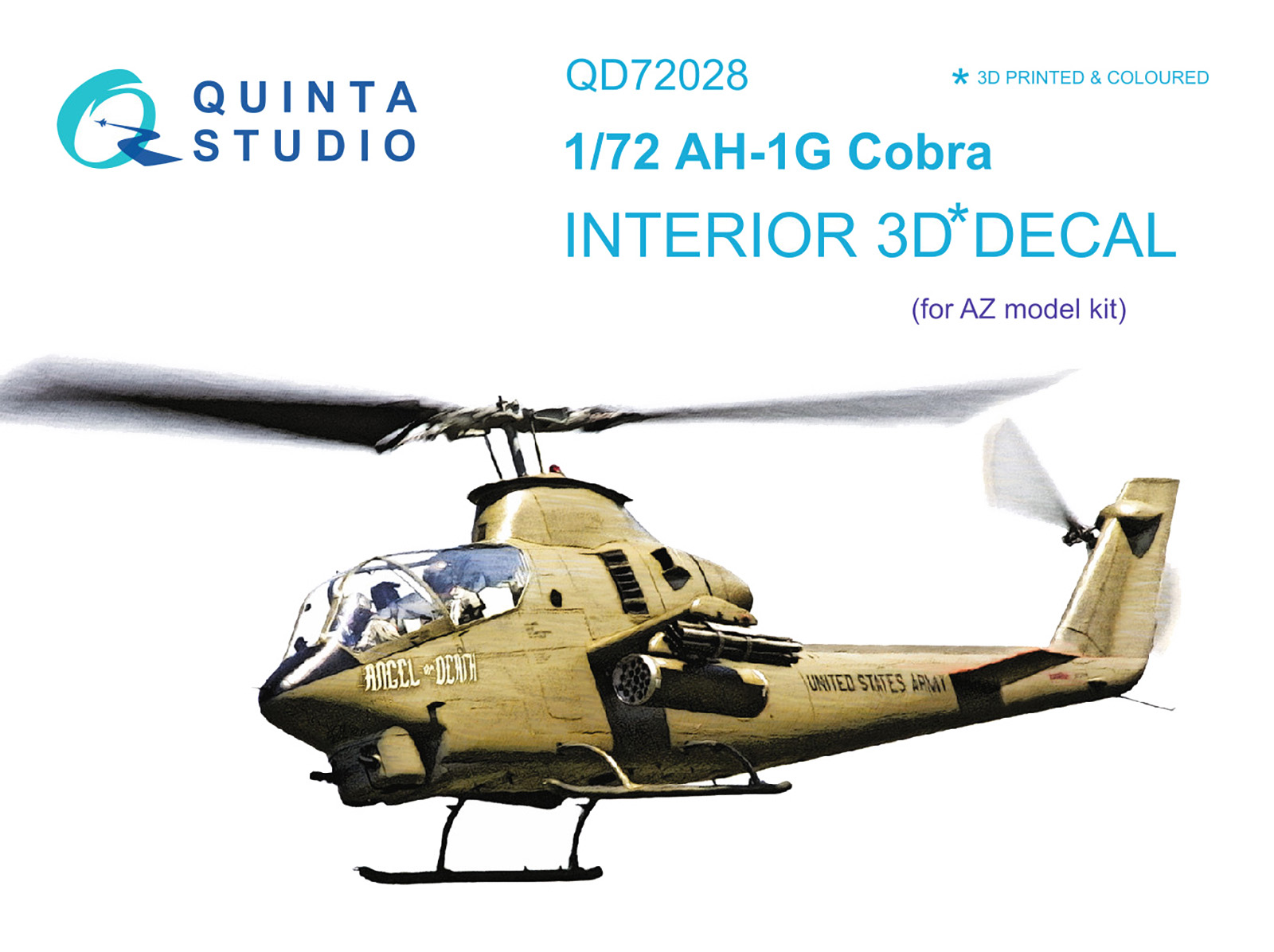QD72028  декали  3D Декаль интерьера кабины AH-G (AZ models)  (1:72)